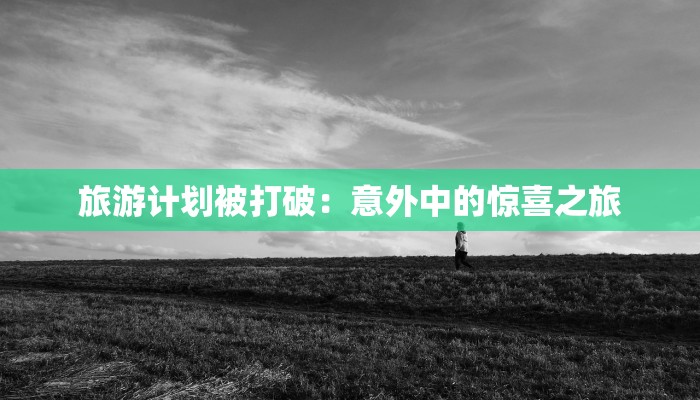 旅游计划被打破:意外中的惊喜之旅 旅游计划被打破:意外中的惊喜之旅