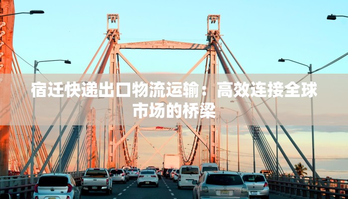 宿迁快递出口物流运输：高效连接全球市场的桥梁