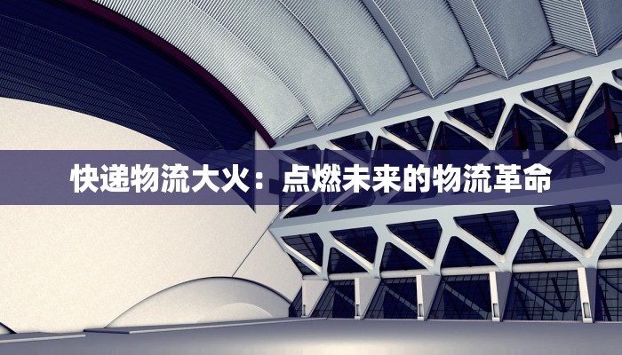 快递物流大火：点燃未来的物流革命